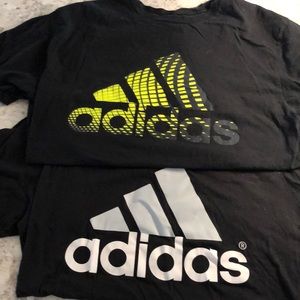 Tow adidas t-shirts size large
